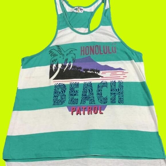 Vintage Honolulu Hawaii Tank Top Beach Island Vacation - Picture 1 of 4